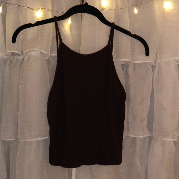 Brandy Melville Maroon Crop Top - Picture 1 of 2